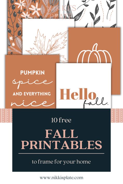 Free Printable Autumn Wall Art, Fall Decor Printables, Fall Wall Art Printable, Free Fall Leaves Printables, Autumn Wall Art Free Printables, Fall Decor Printables Free, Free Home Printables, Hello Fall Printables Free, Fall Printable Art