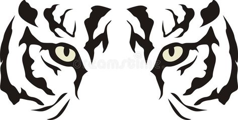 Tiger Eyes Tattoo, Eye Vector, Tiger Silhouette, Eyes Clipart, Tiger Vector, Animal Stencil, Tiger Eyes, Eye Logo, Wild Tiger