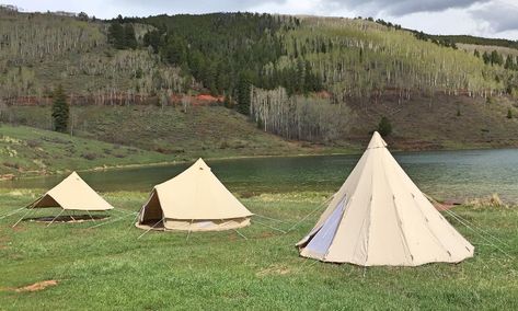 Compare canvas camping tent shelter designs and decide which tent is best for you: Sibley Bell Tents, Tipi Tents, and Wall Tents. Canvas Tent Camping, Bell Tents, Wall Tent, Shelter Design, Bell Tent, Landscape Paintings Acrylic, Camping Tent, Tent Camping, Double Doors