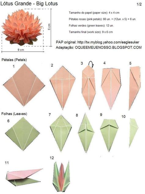 Lotus Origami, Origami Lotus Flower, Origami Paper Folding, Cute Origami, Origami Dragon, Origami For Beginners, Origami Fish, Origami Love, Origami And Kirigami