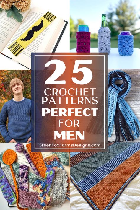 Crochet Patterns For Men, Men Scarf Crochet Pattern, Thoughtful Handmade Gifts, Magic Stitch, Crochet Mens Scarf, Easy Gift Ideas, Small Crochet Gifts, Quick Crochet Gifts, One Skein Crochet