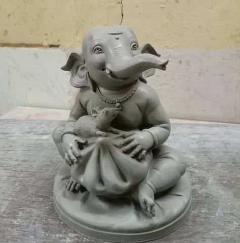 Cute Ganesha Idol, Ganpati Bappa Idol, Ganpati Clay Model, Ganesh Ji Hd Wallpaper, Wallpaper Ganpati Bappa, Ganpati Bappa Images, Bappa Wallpaper, Ganesh Ji Wallpaper, Lord Ganesha Hd Wallpaper