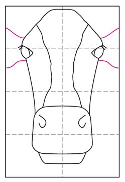 How To Draw A Highland Cow Step By Step, Colorful Cow Painting, How To Draw A Cow, Cow Template, Watercolor Cows, Draw A Cow, Cow Paintings On Canvas, Cow Sketch, Farm Animal Paintings