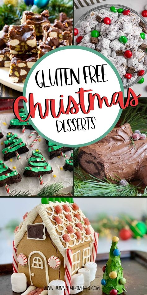 If you’re searching for gluten free Christmas recipes, these are the best holiday desserts! Whether you need GF cakes, cookies, or gingerbread, you'll find what you need on this list! From easy Christmas candy to glutenfree fudge, you can plan your after dinner treat with all these easy recipe ideas. Gluten Free Non Dairy Desserts, Gluten Free Holiday Desserts Christmas, Christmas Food Gluten Free, Gluten Free Dairy Free Christmas Recipes, Gluten Free Christmas Candy Recipes, Gluten Free Christmas Treats For Kids, Gluten Free Goodies, Best Gluten Free Christmas Desserts, Christmas Snacks Gluten Free