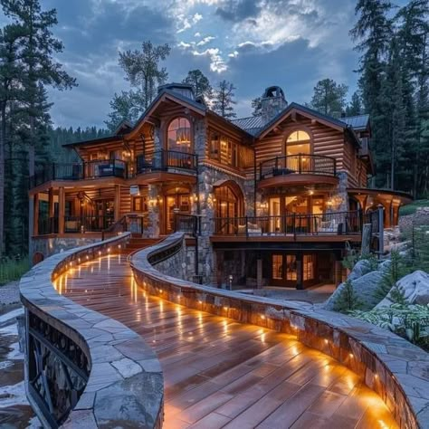 Cabin Mansion, Mountain Dream Homes, Barn Style House Plans, Dream Life House, Gorgeous Houses, Rustic Home Design, Dream House Rooms, Fantasy House, Barn Style House