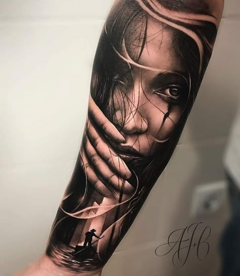 Aces Tattoo, Portrait Tattoo Sleeve, Full Leg Tattoos, Girl Face Tattoo, Realistic Tattoo Sleeve, Men Tattoos Arm Sleeve, Cool Arm Tattoos, Cool Forearm Tattoos, Tattoo Convention