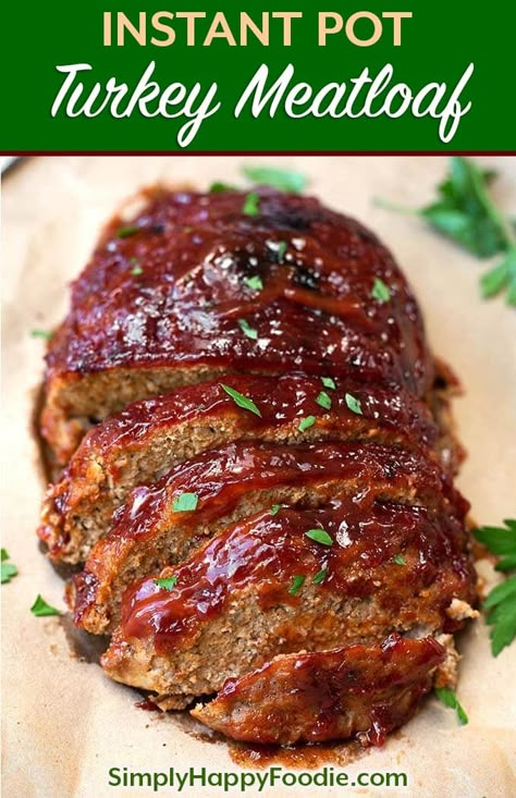 Meatloaf Easy, Pressure Cooker Turkey, Ground Turkey Meatloaf, Meatloaf Topping, Instant Pot Turkey, Low Carb Meatloaf, Turkey Meatloaf Recipes, Turkey Meatloaf, Easy Meatloaf