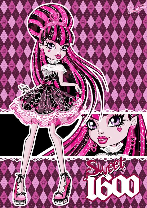 Sweet 1600 Draculaura Sweet 1600, Calling All The Monsters, Draculaura Aesthetic, Emo Princess, Arte Monster High, Monster High Pictures, Monster High Party, Aries Tattoo, Moster High