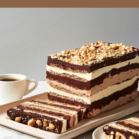 epicurious on Instagram: "Made with nutty meringue, rich chocolate ganache, and vanilla and hazelnut buttercreams, the marjolaine cake doesn't get as much attention as it deserves. But if you ask any chef who is well-versed in classical French cuisine and they’ll likely start going on and on about how delicious this layered dessert is. It requires a bit of time and patience, but the end result is more than worth it. Head to the link in bio for more." Marjolaine Cake Recipe, Marjolaine Cake, Chocolate Ganache, Meringue, Hazelnut, Butter Cream, Vanilla, Cake Recipes, Chef