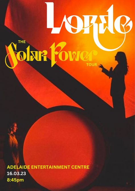 Lorde Solar Power Poster, Lorde Solar Power Tour, Lorde Concert, Lorde Solar Power, Concert Poster, Lorde, Concert Posters, Solar Power, Solar