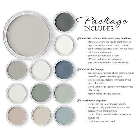 Behr Chic Gray Complementary Colors. Whole House Color Palette for Kitchen, Bedrooms, Bathroom, and Living Room. - Etsy Behr Chic Gray, Color Palette For Kitchen, Whole House Color Palette, House Color Palette, Grey Laundry Rooms, House Color Palettes, Laundry Room Cabinets, House Color, Pallet Painting