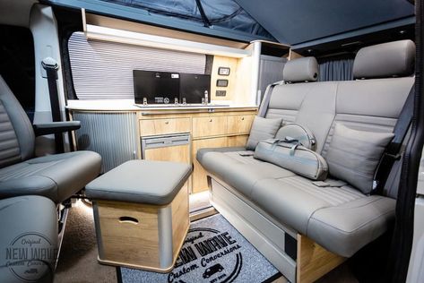 New Wave Custom Conversions - VW T6 Camper Conversions T4 Camper Interior Ideas, Vw California Camper, Vw Transporter Conversions, Vw T5 Interior, Vw Transporter Camper, Vw Conversions, Vw Camper Conversions, Vw T3 Syncro, Volkswagen Camper Van