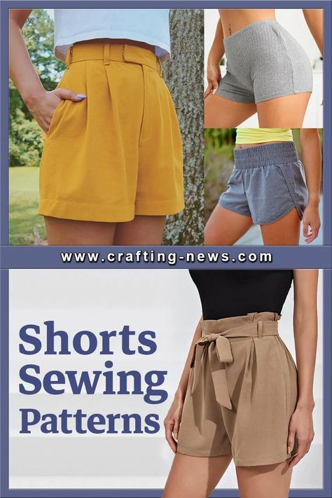 16 Shorts Sewing Patterns Free Shorts Sewing Pattern Women, Sewing Patterns Shorts, Shorts Pattern Sewing, Clothing Sewing Patterns Free, Summer Sewing Patterns, Shorts Pattern Free, Shorts Pattern Women, Panty Shorts, Shorts Sewing