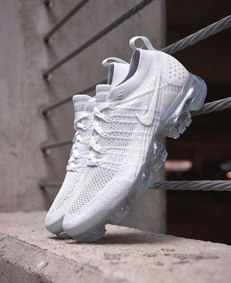 Nike VaporMax 2 “Pure White” White Nike Vapormax Women, White Vapormax Outfit Women, Nike Vapormax Women Outfit Ideas, Nike Vapor Max Air, Nike Vapormax Women, Nike Air Vapormax Women, Vapormax Nike, Nike Vapor Max, Vapour Max Nike