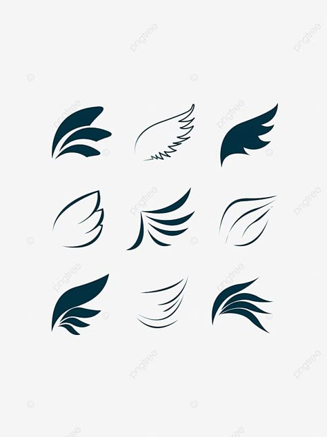 Birds Wings Tattoo, Birds Wings Drawing, Wings Graphic Design, Wing Logo Design, Angel Wings Logo, Wings Logo Design, Angel Wings Icon, Wings Template, Wing Png