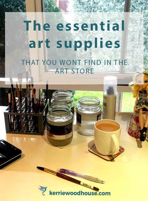 The essential art supplies you won't find in the art store — Kerrie Woodhouse Watercolour For Beginners, Kristy Rice, Hair Spray Bottle, Watercolor Supplies, Watercolor Kit, First World Problems, Dream Live, Paint Storage, Whimsical Paintings