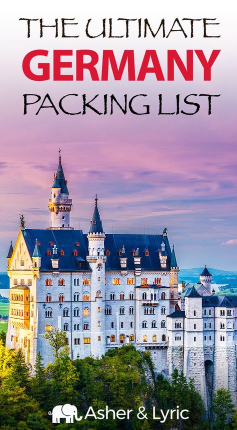 17 Top Germany Packing List Items + What to Wear & NOT to Bring (2019). Enjoy your Germany trip to the fullest - don't forget to pack these top items! We've also included a guide for what to wear and seasons in Germany, plus answers to other top FAQs. - Asher & Lyric #Germany #Europe #TravelDestinations What To Wear In Germany, Germany Packing List, Winter Vacation Packing List, Germany In Winter, Germany Outfits, Europe Travel Packing, Germany Trip, Germany Fashion, Germany Vacation