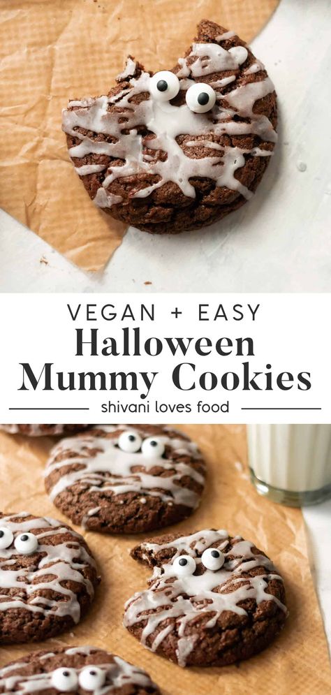 Halloween Vegan Desserts, Halloween Food Vegan, Vegan Halloween Cookies, Vegan Halloween Treats, Spooky Baking, Vegan Halloween Desserts, Vegan Halloween Recipes, Fear Fest, Vegan Halloween Treat