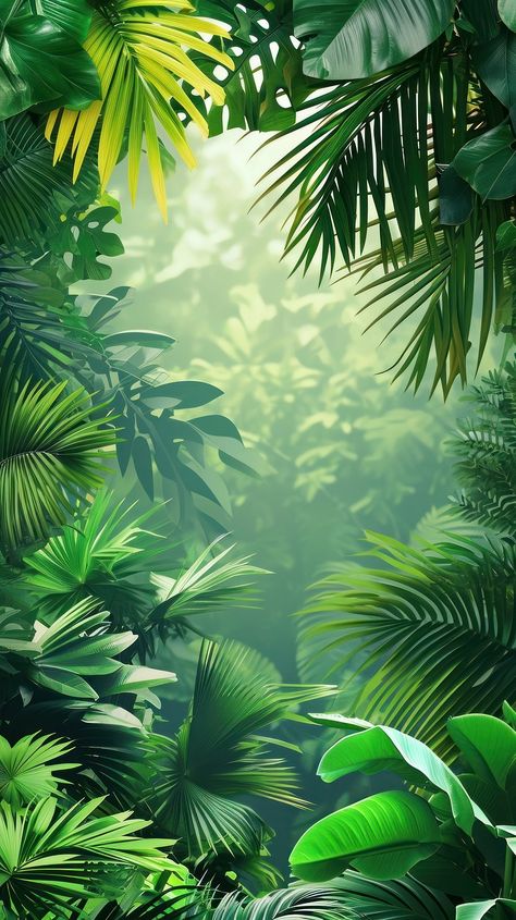 Tropical forest vegetation outdoors. | Premium Photo - rawpixel Jungle Safari Wallpaper, Jungle Background Wallpapers, Botanical Design Graphic, Jungle Wallpaper Iphone, Jungle Theme Background, Leaves Iphone Wallpaper, Amazon Background, Rainforest Background, Hotel Mural