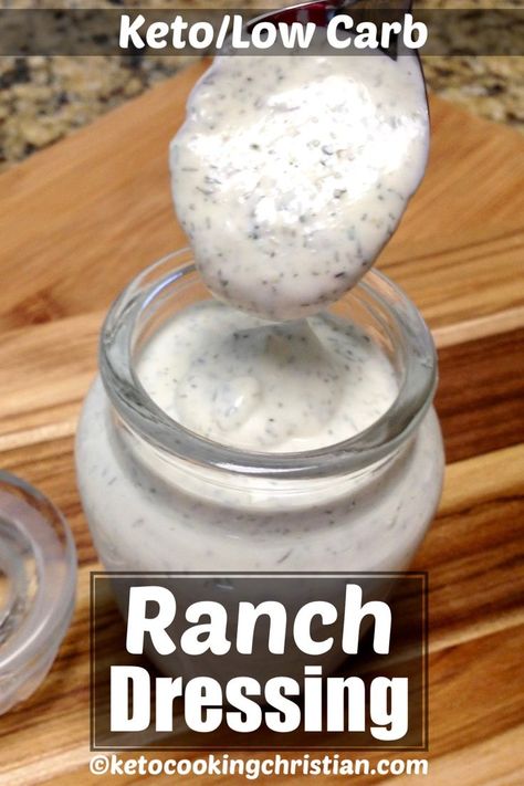 Keto Ranch Dressing Recipe, Low Carb Ranch Dressing, Low Carb Salad Dressing, Keto Salad Dressing, Homemade Dressings, Low Sugar Diet Recipes, Healthy Low Fat Recipes, Medicine Tips, Low Carb Low Fat Recipes