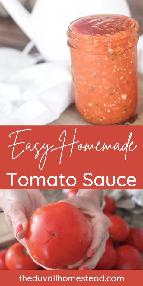 Best Homemade Tomato Sauce. This is an authentic Italian homemade tomato sauce recipe that is over 50 years old! Sugar Free Pasta Sauce, Best Homemade Tomato Sauce, Tomato Sauce With Fresh Tomatoes, Easy Homemade Tomato Sauce, Tomato Sauce For Pasta, Sugar Free Tomato Sauce, Pizza Meatballs, Sourdough Einkorn, How To Make Tomato Sauce