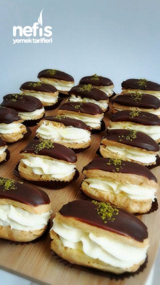 Eclair Cake Recipes, Pasta Cake, Eclair Cake, Flaky Pastry, Eclairs, Turkish Recipes, Yummy Recipes, Pie Recipes, Food Videos