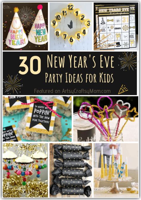 Ring in 2022 with a blast! Here are some DIY New Year's Eve Party Ideas for kids that look great, are simple to make, and easy on the pocket! Diy New Years Eve Decorations Easy, Diy New Years Eve Party, Nye Kids, Nye Activities, Diy New Years Eve Decorations, Diy New Years Party, New Years Eve Party Ideas, Family New Years Eve, New Year's Eve Crafts