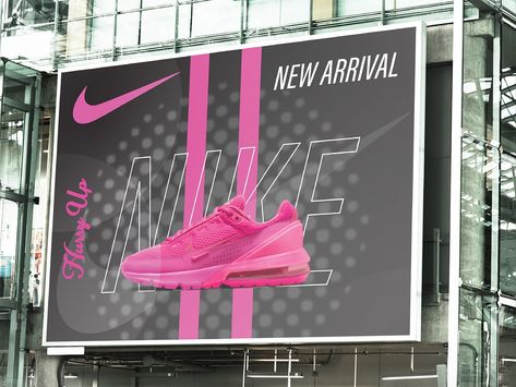 Nike Billboard by W1se Graphics on Dribbble Billboard Design Ideas Graphics, Billboard Design Inspiration, Nike Billboard, Billboard Design Ideas, Nike Banner, Hoarding Design, Senior Design, Web Design Typography, Billboard Design