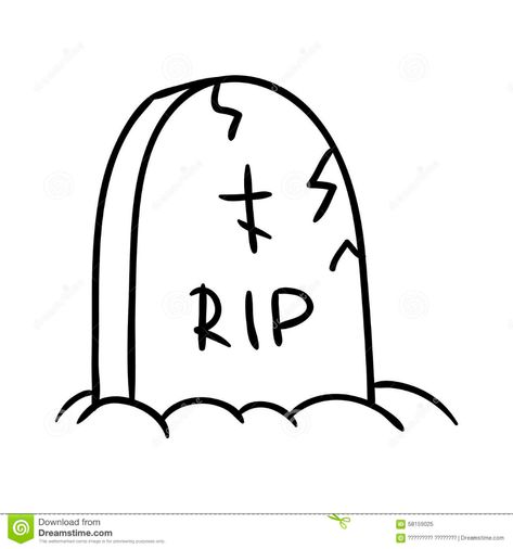 Tombstone stock illustration. Illustration of caricature - 58159025 Grave Doodle, Tombstone Illustration, Tombstone Drawing, Cute Halloween Drawings, Halloween Tombstones, About Halloween, Halloween Drawings, Doodle Illustration, Hand Art Drawing