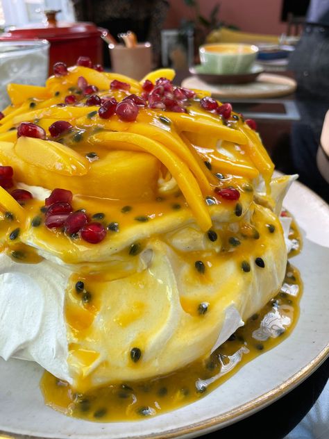 Ravneet Gill, Mango Passionfruit, Vanilla Bean Paste, Pavlova Recipe, Mango Puree, Bake Off, Bean Paste, Baking Paper, Savoury Dishes