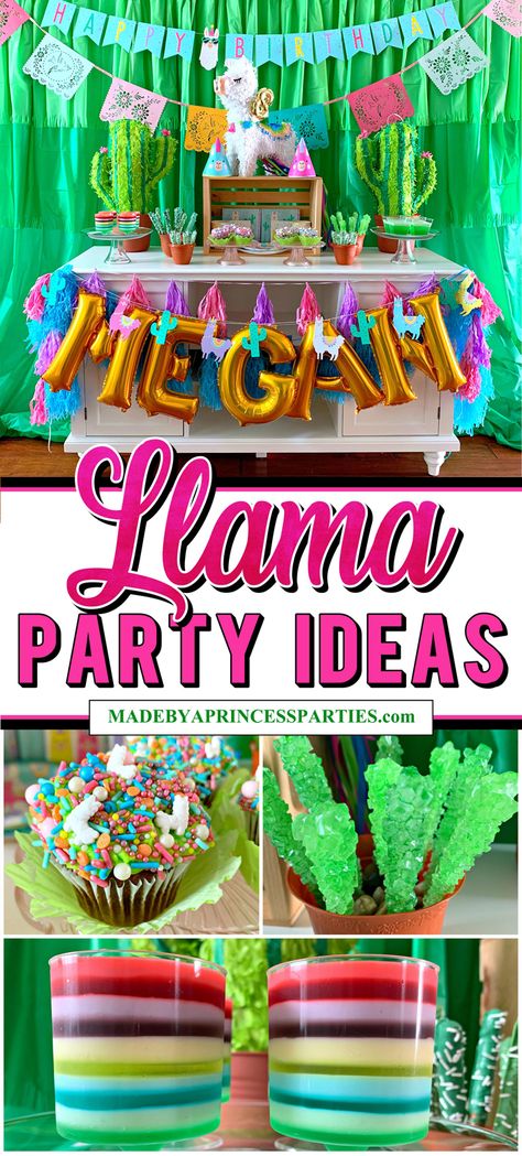 Llama And Cactus Party, A Whole Llama Fun Birthday, Llama Party Activities, Llama Theme Party, Lama Birthday Party Ideas, Llama Birthday Party Games, Llama Fiesta Birthday Party, Llama Party Games, Diy Llama Decorations