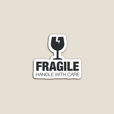 Get my art printed on awesome products. Support me at Redbubble #RBandME: https://www.redbubble.com/i/magnet/Fragile-Handle-with-care-by-BichoyFathi7/105826868.TBCTK?asc=u Handle With Care Logo, Stationary Products, Care Logo, Handle With Care, Chevrolet Logo, Colorful Prints, Awesome Products, My Art, Magnets