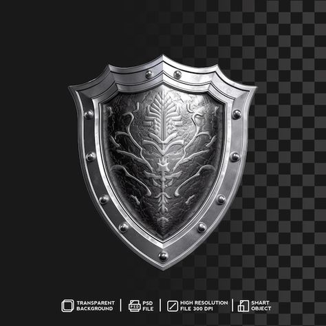 Elegant silver shield on transparent bac... | Premium Psd #Freepik #psd #shield-badge #shield-logo #round-shield #heraldic-shield Shield Aesthetic, Heraldic Shield, Shield Badge, Round Shield, Shield Logo, Coat Of Arms, Transparent Background, Silver, Quick Saves