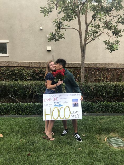 swimmers edition Hoco Proposals, Homecoming Proposal, Homecoming, Couple Goals, Swimming