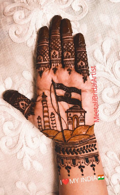 Follow on Instagram & Twitter for more Mera Bharat Mahan Drawing, Mera Bharat Mahan, Rakhi Making, Henna Artist, Art Drawings For Kids, Hand Henna, Leather Glove, Hand Tattoos, Henna