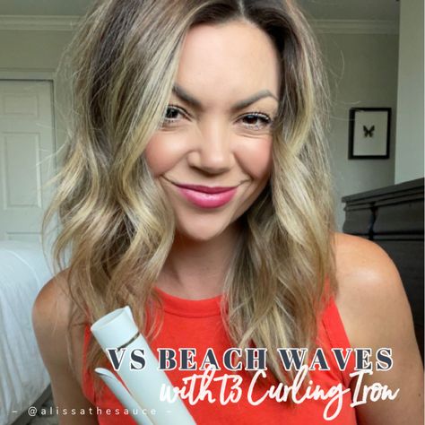 Victoria Secret Beach Waves using the T3 Curling Iron — Alissa Grossi | Everyday Hair Curling Iron Beach Waves, Curl Curtain Bangs, Beach Waves Long Hair, T3 Curling Iron, Long Beach Waves, Easy Curly Hair, Waves With Curling Iron, Easy Waves, Wispy Hair