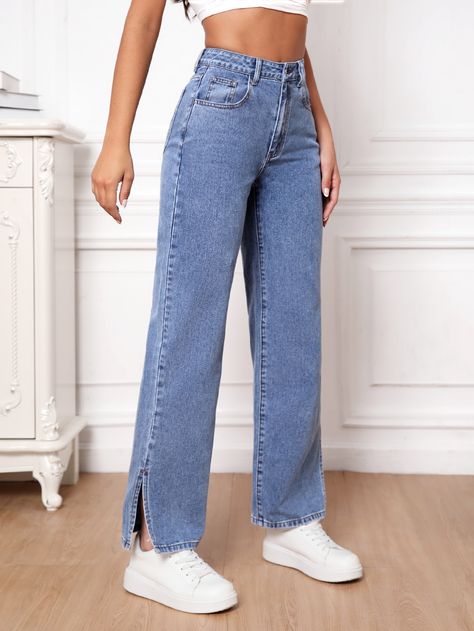 Type Of Denim Jeans, Straight Pants Jeans, Girls Night Outfit, Trendy Outfits Indian, Outfits Con Jeans, Modest Casual Outfits, Blazer Outfits Casual, Downtown Outfits, Desi Fashion Casual