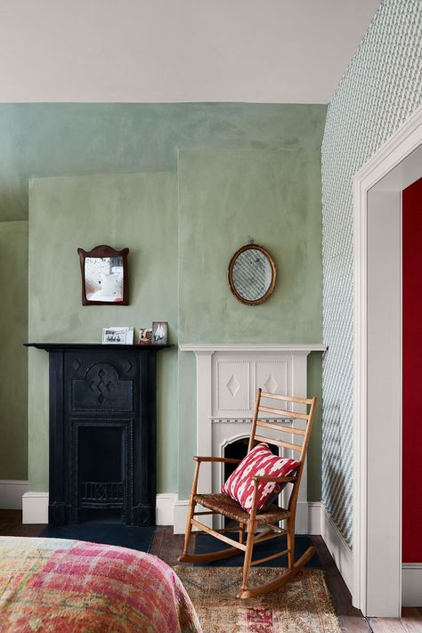 Main bedroom Limewash Walls, False Wall, Kitchen Ikea, Limewash Paint, Timeless Interior, Eclectic Furniture, Eclectic Bedroom, House Garden, Main Bedroom