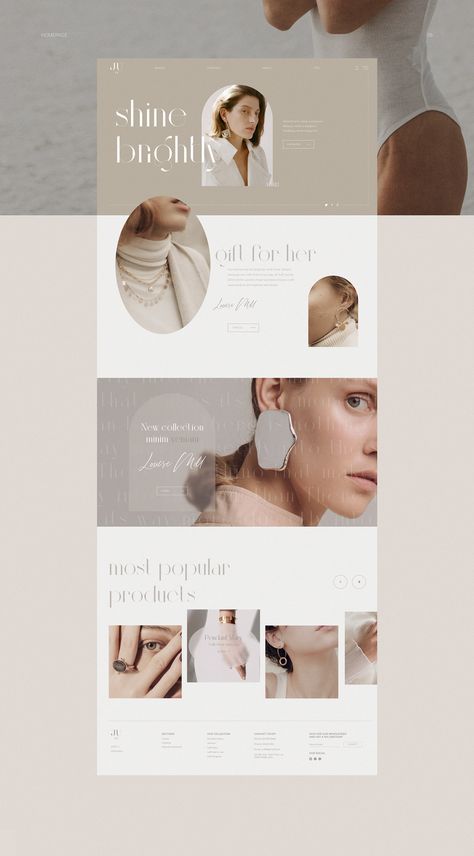 Jewelry Website Design, Website Layout Inspiration, Website Design Inspiration Layout, Website Concept, Banner Web, Best Website Design, Modern Website Design, Professional Website Design, 카드 디자인