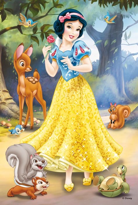 Snow White with animals. Snow White Wallpaper, Snow White Pictures, Snow White Characters, Snow White Photos, Snow White Seven Dwarfs, Sette Nani, 동화 삽화, Snow White Party, Disney Princess Snow White