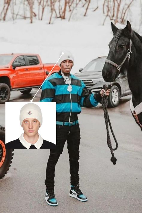 Shop the MONCLER Off-White Berretto Beanie ($335.00) Celebrity Accessories, Nba Youngboy, Celebrity Fashion, Mens Clothing Styles, Patch Logo, Rib Knit, Monument, Men's Fashion, Nba