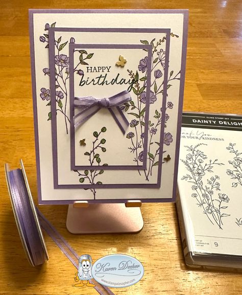 More Dainty Delight Cards - Stampalosopher Dainty Delight Cards, Dainty Delight Stampin Up Cards, Dainty Delight Dies, Stampin Up Dainty Delight, Triple Time Stamping, Crop Ideas, Dainty Delight, Thank You Greetings, Elegant Cards