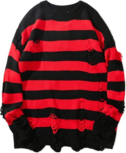 Ripped Sweater, Mode Hippie, Oversized Sweater Women, Pullover Mode, Oversized Outfit, Pullover Sweater Men, Long Sleeve Jumper, Freddy Krueger, Oversized Knitted Sweaters