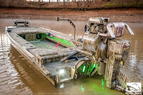 Gears Painting, Gator Tail, Duck Hunting Kayak, V Hull Jon Boat Modifications, Waterfowl Hunting Gear, Jon Boat Bass Boat, Layout Boat Duck Hunting, Mud Boats, Duck Boats