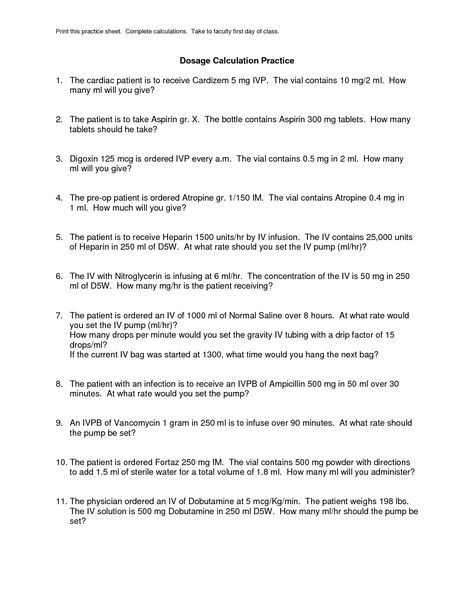 Nursing Dosage Calculations Practice, Nursing School Worksheets, Med Math For Nurses, Dosage Calculations Nursing Practice, Dosage Calculations Nursing, Medical Math, Nursing Math, Dosage Calculations, Nursing School Studying Cheat Sheets