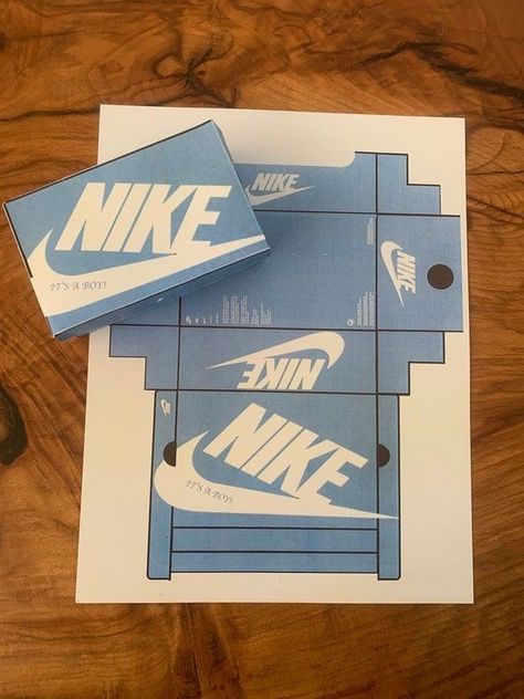 Nike Boxes, Box Printable, Nike Box, Paper Shoes, Boy Box, Baby Shower Gift Box, Hoco Proposals Ideas, Baby Shower Party Favors, Relationship Texts