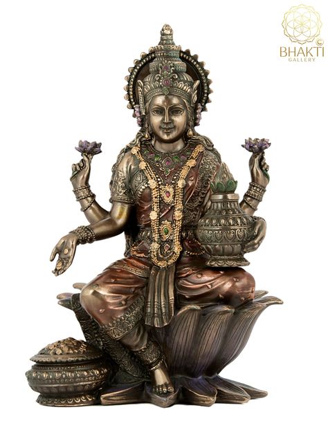 Maa Lakshmi Statue, Sitting Goddess Dhana Laxmi Idol, Lakshmi Mata Murty, Hindu Goddess of Money, Wealth, Abundance, Fertility & Prosperity. #hindudivinemother #altartemplemandir #goodluckgiftidol #dipawalidiwaligift #lakshmisculpture #srilaxmifigurine https://etsy.me/3EQhQPa Staircase Photos, Laxmi Idol, Kali Statue, Lakshmi Statue, Goddess Of Wealth, Saraswati Goddess, Wealth Abundance, Star Goddess, Hindu Culture