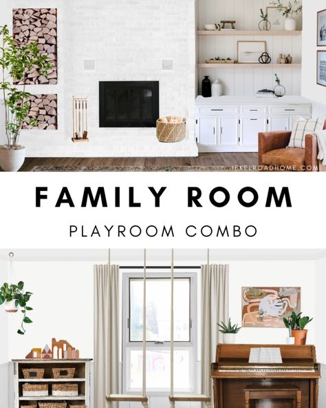 Room And Playroom Combo, Family Room And Playroom Combo, Family Room Playroom Combo, Dining Room Playroom Combo, Playroom Layout, Dining Room Playroom, Family Room Playroom, Playroom/living Room, Modern Family Room