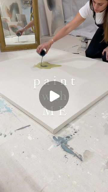 Liquid Art Tutorial, Diy Abstract Art Canvas, Limewash Canvas Painting, Drop Painting On Canvas, Acrylic Fluid Art Tutorial, Watered Down Acrylic Paint, Diy Living Room Painting, Painting Abstract Landscape, Paint Your Own Canvas