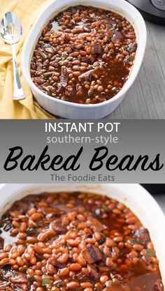 Bbq Beans Instant Pot, Baked Beans Recipe Instant Pot, Baked Beans Instant Pot, Pressure Cooker Baked Beans, Instant Pot Baked Beans, Baked Beans From Scratch, Southern Baked Beans, Pot Beans, Beans Image